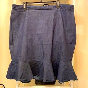 Ashley Stewart Jean Denim Skirt size 20